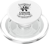 I’m a Veteran and a Cancer Survivor Don’t Underestimate Me PopSockets PopGrip para MagSafe