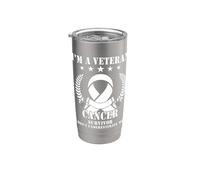 I’m A Veteran and Cancer Survivor Don’t Underestimate Me Vaso térmico de acero inoxidable de doble pared