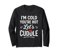 I’m Cold You’re Hot Let’s Cuddle Funny Romantic Couples Hug Manga Larga
