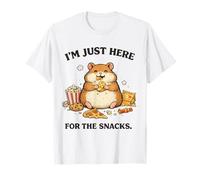 I’m Just Here for The Snacks Funny Hamster Cute Lazy Mood Camiseta