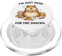 I’m Just Here for The Snacks Funny Hamster Cute Lazy Mood PopSockets PopGrip para MagSafe