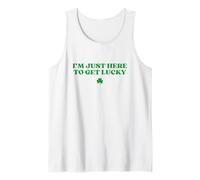 I’m Just Here To Get Lucky Shamrock Funny St Patricks Day Camiseta sin Mangas