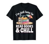I’m Just Here to Read Books & Chill Reading Teacher Summer Camiseta