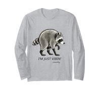 I’m Just Vibin’ Jimothy Viral Raccoon tee Raccoon Seattle Manga Larga