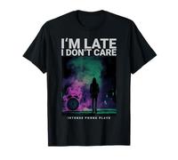 I’M Late I Don’T Care Dark Memephis Phonk Anime Moodwear Camiseta