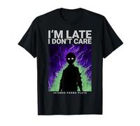 I’M Late I Don’T Care Urban Memephis Phonk Anime Moodwear Camiseta