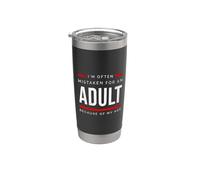 I`m m often mkistaken for an adult because of my age Vaso térmico de acero inoxidable de doble pared