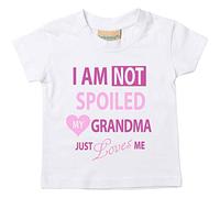 I 'm No Perder Mi Abuela Le Encanta Me las niñas camiseta para bebé disponible en tamaños 0 - 6 meses a 14 - 15 años con texto blanco blanco Talla:3-4 años