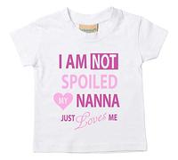 I 'm No Perder Mi Nanna Sólo Loves ME LAS NIÑAS camiseta para bebé disponible en tamaños 0 - 6 meses a 14 - 15 años con texto blanco blanco Talla:18-24 meses