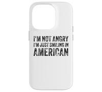 I’m Not Angry I’m Just Smiling In American For Men Women Carcasa para iPhone 14 Pro