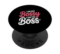 I’m Not Bossy I Am The Boss Funny Office Quote PopSockets PopGrip Adhesivo