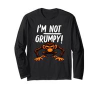 I’m Not Grumpy Funny Angry Monkey Men Women Kids Manga Larga