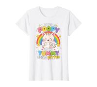 I Made A Poopy and My Tummy Feels Better - Inappropriate Camiseta gráfica económica, Mujer, Blanco, XS