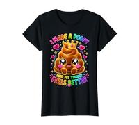 I Made A Poopy and My Tummy Feels Better - Inappropriate Camiseta gráfica económica, Mujer, Negro, XL