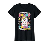 I Made A Poopy and My Tummy Feels Better - Inappropriate Camiseta gráfica económica, Mujer, Negro, XL