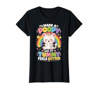 I Made A Poopy and My Tummy Feels Better - Inappropriate Camiseta gráfica económica, Mujer, Negro, XS