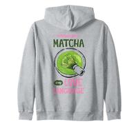 I Made You Matcha Love Language Lindo té Verde Arte estético Sudadera con Capucha