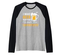 I Make Beer Disappear What's Your Superpower Drinking Team Camiseta Manga Raglan