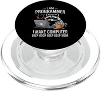 I Make Computer Beep Boop Funny Programmer PopSockets PopGrip para MagSafe