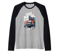 I Make Metal Bend To My Will Herrero Camiseta Manga Raglan