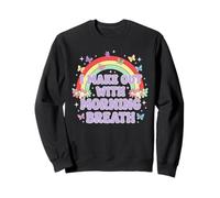 I Make out with Morning Breath Humor Adulto Divertido Arco Iris Sudadera