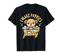 I Make Puppies Pretty Camiseta gráfica económica, Hombre, Negro, L