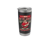 I Make RC Aviones Fly Modelo Avión Piloto Vintage RC Avión Vaso térmico de acero inoxidable de doble pared