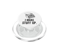 I Make Stuff Up Funny Typewriter Escritor Libro Autor PopSockets PopGrip para MagSafe