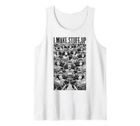 I Make Stuff Up Vintage Máquina de Escribir Escritor Autor Monos Camiseta sin Mangas