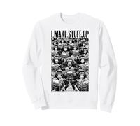 I Make Stuff Up Vintage Máquina de Escribir Escritor Autor Monos Sudadera