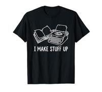 I Make Stuff Up Vintage Máquina de Escribir Escritor Autor Periodista Camiseta