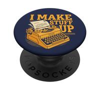 I Make Stuff Up Vintage Máquina de Escribir Escritor Autor Periodista PopSockets PopGrip Adhesivo
