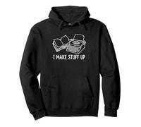 I Make Stuff Up Vintage Máquina de Escribir Escritor Autor Periodista Sudadera con Capucha