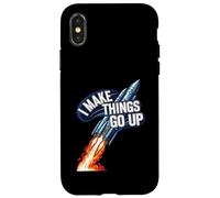 I Make Things Go Up Funny Rocket Launch Space Engineering Carcasa para iPhone X/XS