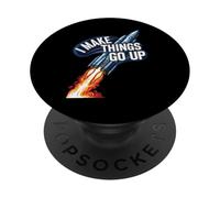 I Make Things Go Up Funny Rocket Launch Space Engineering PopSockets PopGrip Adhesivo