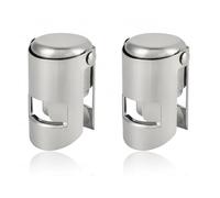 I-MART Paquete de 2 tapones de acero inoxidable para champán, Prosecco, tapón de botella de vino espumoso, sellado hermético, reutilizable, apto para lavavajillas
