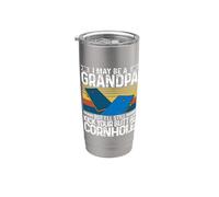 I May Be A Grandpa Cornhole Bags Corn Hole Board Cornhole Vaso térmico de acero inoxidable de doble pared