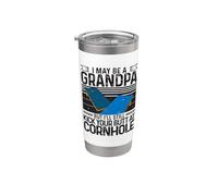 I May Be A Grandpa Cornhole Bags Corn Hole Board Cornhole Vaso térmico de acero inoxidable de doble pared
