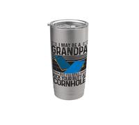 I May Be A Grandpa Cornhole Bags Corn Hole Board Cornhole Vaso térmico de acero inoxidable de doble pared