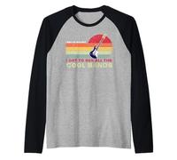 I May Be Old But I Got To See All The Cool Bands Vintage Camiseta Manga Raglan