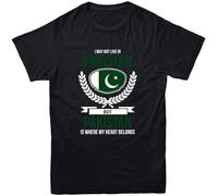 I May Not Live IN Pakistan BUT Pakistan IS Where MY Heart Belongs Men T Shirt Black L