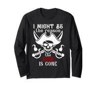 I Might Be The Reason The Rum is Gone Men Pirate Drinking Manga Larga