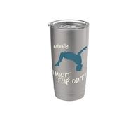 I Might Flip Out! Urban BackFlip Parkour Freerunner Vaso térmico de acero inoxidable de doble pared