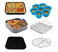 I-MOGOO Accesorios para freidora de Aire, 5,5 L, Cuadrados, 5,5 litros XXL Accesorios para moldes de Utensilios COSORI Ninja CECOTEC INNSKY Philips 5,5 L