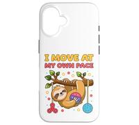 I Move at My Own Pace Perezoso Boy Girl Fidget Sensory Play Carcasa para iPhone 16