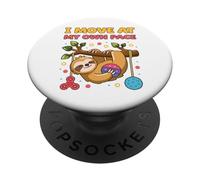 I Move at My Own Pace Perezoso Boy Girl Fidget Sensory Play PopSockets PopGrip Adhesivo