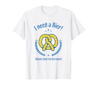 I Need A Bier Thank God I'm German (Declaración de Cerveza Divertida) Camiseta