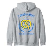 I Need A Bier Thank God I'm German (Declaración de Cerveza Divertida) Sudadera con Capucha