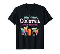 I Need A Huge Cocktail Hold The Tail Colorido Tropical Adulto Camiseta