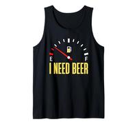 I Need Beer Funny Fuel Gauge Tee for Beer Lovers & Party Camiseta sin Mangas